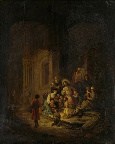 Christ Blessing the little Children by Якоб де Вит, 1640 - 1672 — digital art print download
