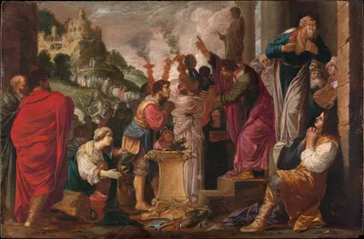 Paul and Barnabas at Lystra by Якоб Симонз. Пинас — digital art print download