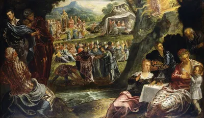 The Worship of the Golden Calf by Jacopo Tintoretto, c. 1594 — digital art print download