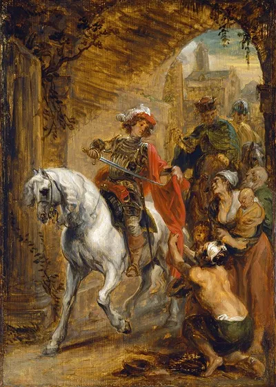 Saint Martin Dividing His Cloak by Ян Бёкхорст — digital art print download