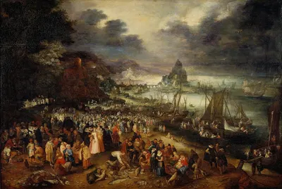Christ Preaching from the Boat by Ян Брейгель Старший, 1606 — digital art print download