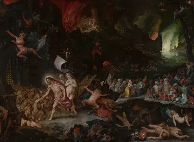 Christ's Descent into Limbo by Ян Брейгель Старший, 1597 — digital art print download