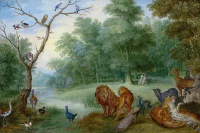 Paradise with the Fall of Man by Ян Брейгель младший, c. 1630 — digital art print download