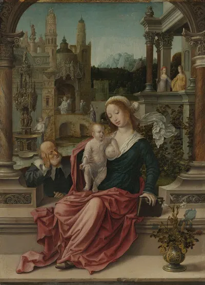 The Holy Family by Ян Госсарт, 1507–1508 — digital art print download