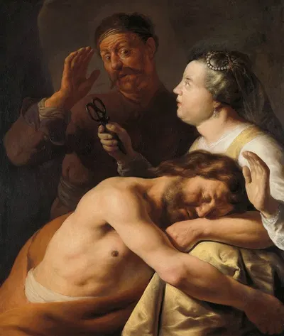 Samson and Delilah by Ян Лиевенс, 1630 - 1635 — digital art print download