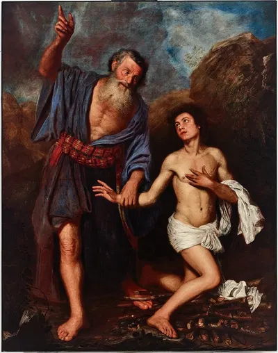 The Sacrifice of Isaac by Ян Лиевенс, c. 1659 — digital art print download