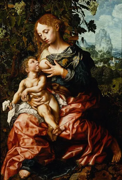 Madonna of Humility by Ян Сандерс Ван Хемессен, 1544 — digital art print download