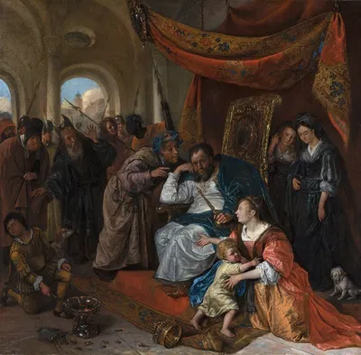 Moses and Pharaoh's Crown by Jan Steen, c. 1670 — digital art print download