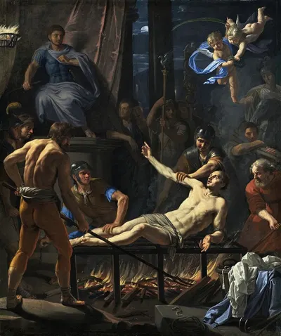 The Martyrdom of Saint Lawrence by Жан-Батист де Шампен, c. 1660 — digital art print download
