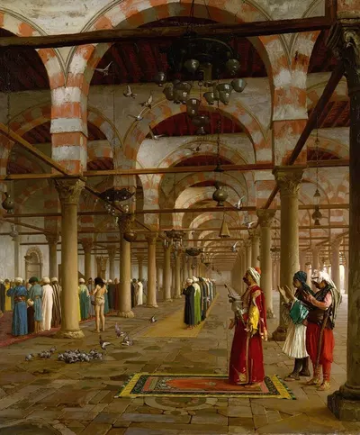 Prayer in the Mosque by Жан-Леон Жерома, 1871 — digital art print download