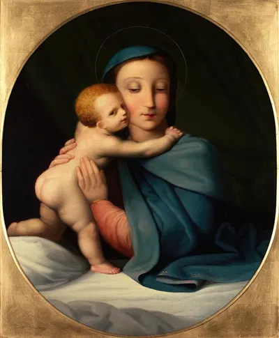 Madonna and Child by Иоганн Евангелист Шеффер фон Леонардсхоф, 1817 — digital art print download
