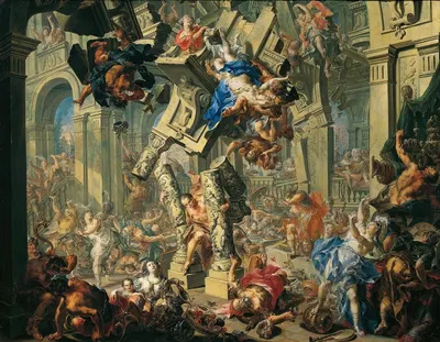 Samson's revenge by Johann Georg Platzer — digital art print download