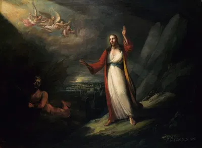 Christ Tempted by the Devil by Джон Ритто Пенниман, 1818 — digital art print download