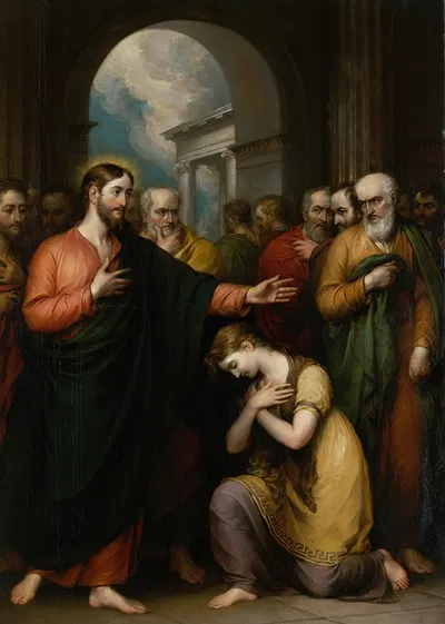 The Woman Taken in Adultery by Джон Трамбулл, 1811 — digital art print download