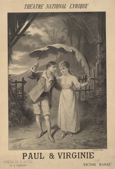 Théâtre national lyrique. Paul & Virginie by Edward Ancourt, 1876 — digital art print download
