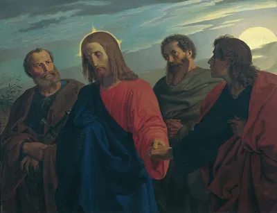 Christ's Farewell to His Disciples (Going to Gethsemane) by Joseph von Führich, 1839 — digital art print download