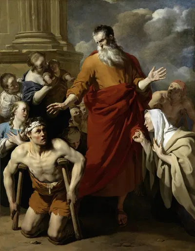 St Paul Healing the Cripple at Lystra by Карел Дуйардин, 1663 — digital art print download