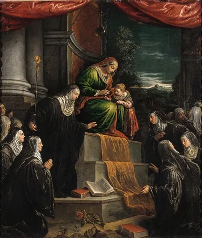 St Anne and the Infant St Mary by Leandro Bassano — digital art print download