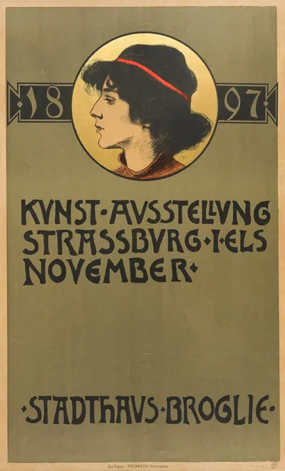 Kunst-Ausstellung Strassburg I. Els. November 1897 – Stadthaus Broglie by Эмиль Шнайдер, 1897 — digital art print download