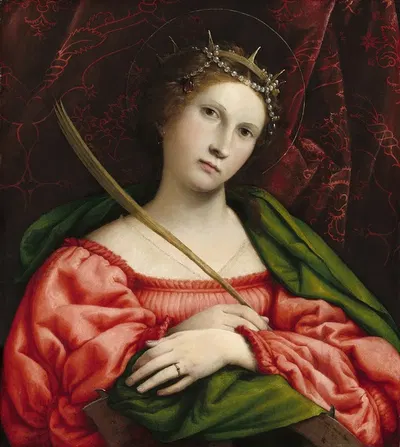 Saint Catherine by Лоренцо Лотто, 1522 — digital art print download