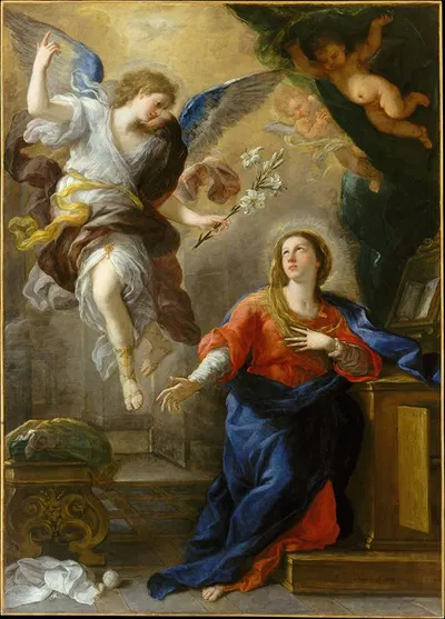 The Annunciation by Luca Giordano, 1672 — digital art print download