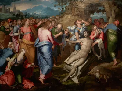 The Resurrection of Lazarus by Marco Pino — digital art print download