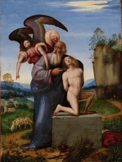 The Sacrifice of Isaac by Mariotto Albertinelli — digital art print download