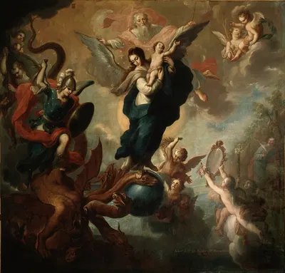 The Virgin of the Apocalypse by Мигель Кабрера, 1760 — digital art print download
