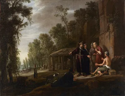 The Parable of Workmen in the Vineyard by Claes Cornelisz. Moeyaert, c. 1637 — digital art print download
