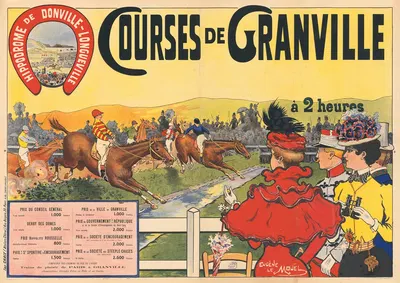 Courses de Granville… Hippodrome de Donville by Eugène Le Mouel, 1899 — digital art print download