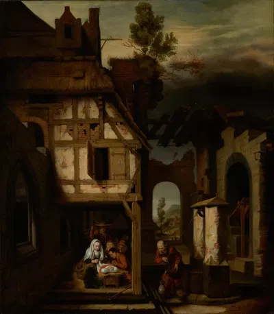 Adoration of the Shepherds by Nicolaes Maes — digital art print download
