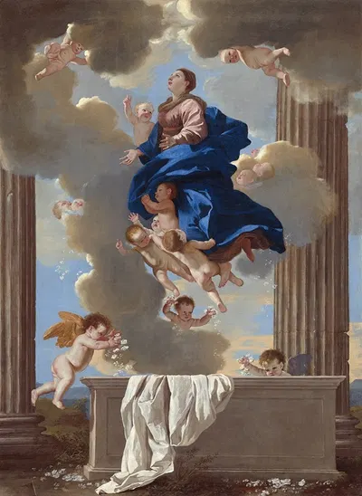 The Assumption of the Virgin by Николя Пуссен — digital art print download