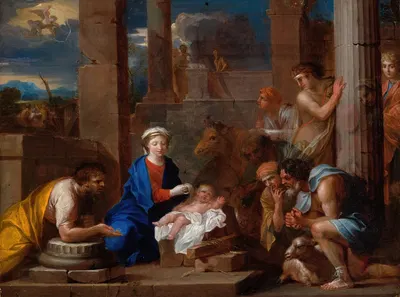 The Adoration of the Sheperds by Nicolas-Pierre Loir — digital art print download