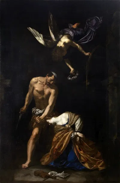 Martyrdom of St. Cecilia by Orazio Riminaldi, 1620-1625 — digital art print download