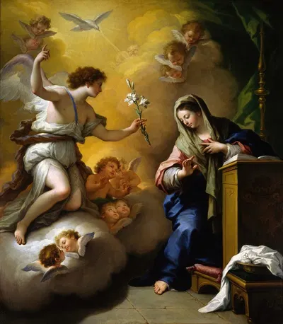 The Annunciation by Paolo de Matteis, 1712 — digital art print download