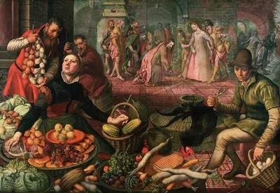 Christ and the Woman taken in Adultery by Питер Аертсен — digital art print download