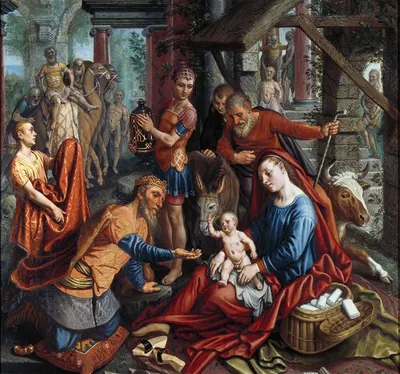 The Adoration of the Magi by Питер Аертсен, 1560 — digital art print download
