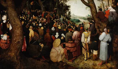 The Sermon of Saint John the Baptist by Питер Брейгель Старший, 1566 — digital art print download