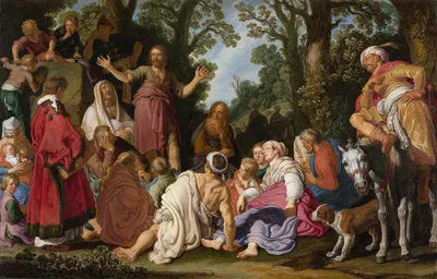 St John the Baptist Preaching by Pieter Lastman, 1627 — digital art print download
