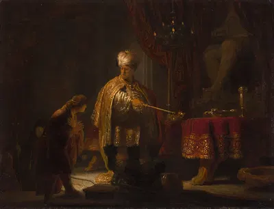 Daniel and Cyrus Before the Idol Bel by Rembrandt van Rijn, 1633 — digital art print download