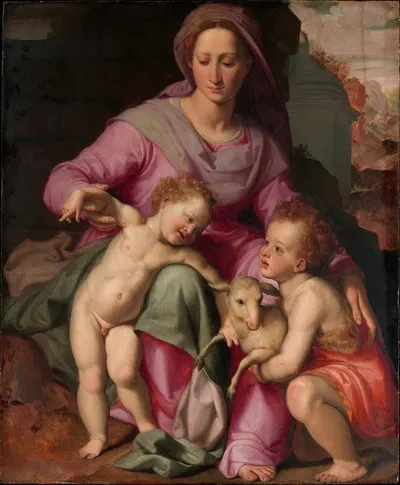 Madonna and Child with the Infant Saint John the Baptist by Санти Ди Тито — digital art print download