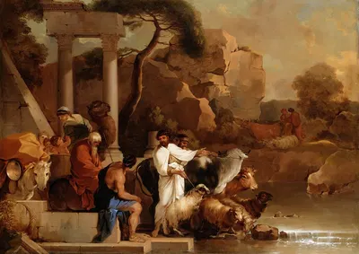The Departure of Jacob by Себастьен Бурдон — digital art print download