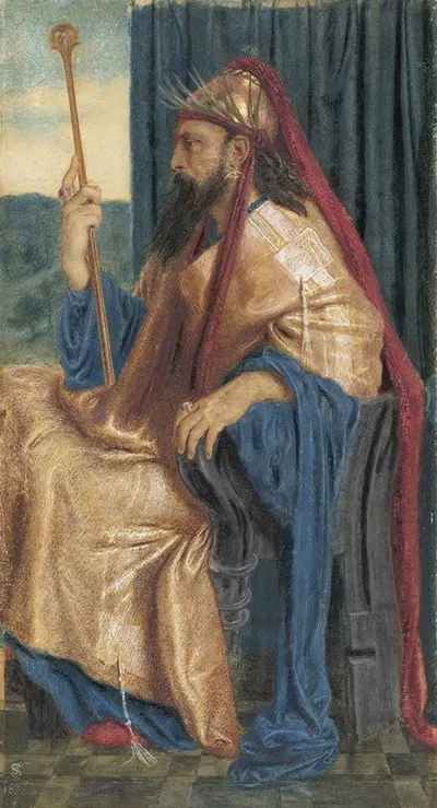 King Solomon by Simeon Solomon, 1872 — digital art print download