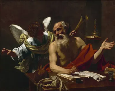 Saint Jerome and the Angel by Simon Vouet — digital art print download