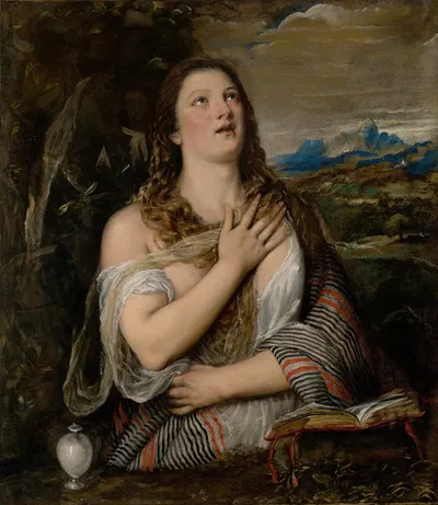 The Penitent Magdalene by Тициан, 1555–1565 — digital art print download