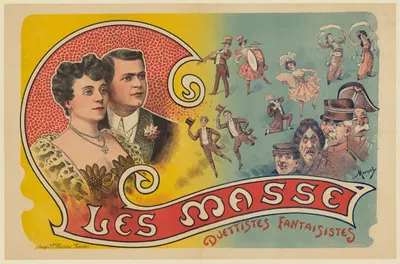 Les Masse, duettistes fantaisistes by Georges Morinet, 1905 — digital art print download