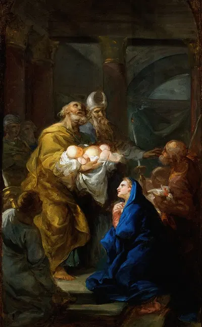 Presentation of Christ in the Temple by Висенте Лопес Портанья, 1745-1746 — digital art print download