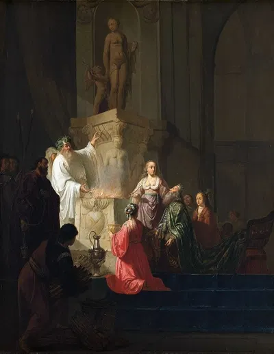 The Idolatry of King Solomon by Willem de Poorter, 1630 - 1648 — digital art print download