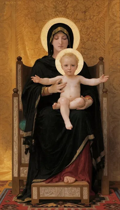 Virgin and Child by Уильям Бугеро, 1888 — digital art print download