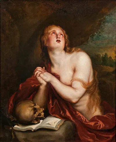 The Penitent Magdalen by Follower of Anthony van Dyck — digital art print download
